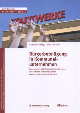 Herzberg / Blanchet |  Bürgerbeteiligung in Kommunalunternehmen | Buch |  Sack Fachmedien