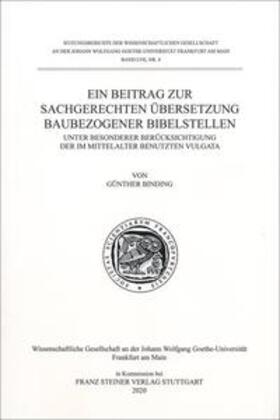 Binding |  Binding, G: Beitrag zur sachgerechten Übersetzung baubezogen | Buch |  Sack Fachmedien