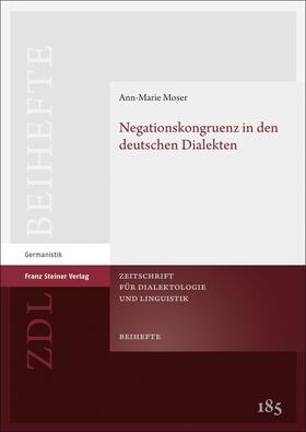 Moser |  Negationskongruenz in den deutschen Dialekten | Buch |  Sack Fachmedien