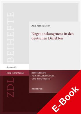 Moser |  Negationskongruenz in den deutschen Dialekten | eBook |  Sack Fachmedien