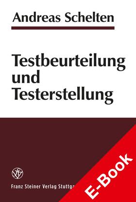 Schelten |  Testbeurteilung und Testerstellung | eBook | Sack Fachmedien