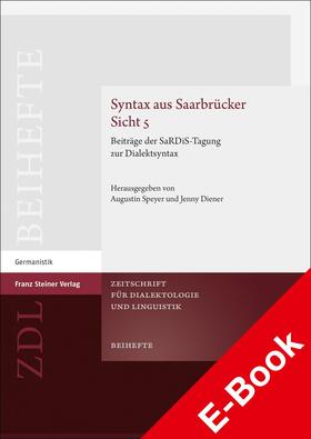Speyer / Diener |  Syntax aus Saarbrücker Sicht 5 | eBook | Sack Fachmedien