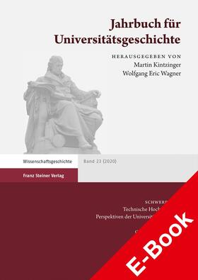 Kintzinger / Guhl / Wagner |  Jahrbuch für Universitätsgeschichte 23 (2020) | eBook | Sack Fachmedien