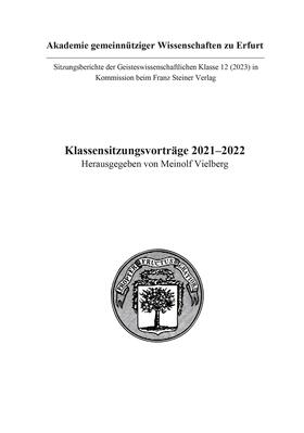 Vielberg |  Klassensitzungsvorträge 2021–2022 | Buch |  Sack Fachmedien