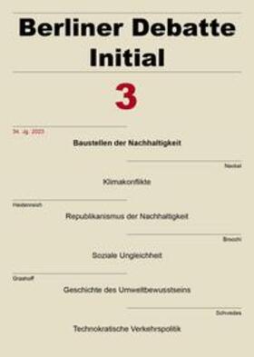 Berliner Debatte Initial e.V. |  Berliner Debatte Initial 34 (2023) 3 | Buch |  Sack Fachmedien