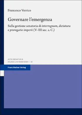 Verrico |  Governare l’emergenza | Buch |  Sack Fachmedien