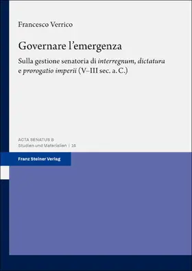 Verrico |  Governare l’emergenza | eBook | Sack Fachmedien