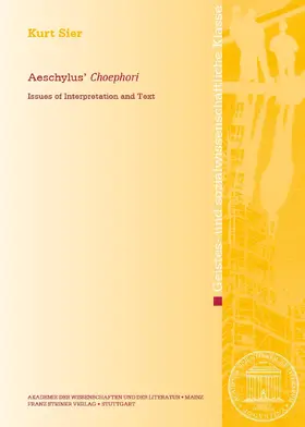 Sier |  Aeschylus' "Choephori" | Buch |  Sack Fachmedien