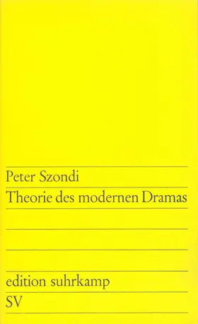 Szondi | Theorie des modernen Dramas | Buch | 978-3-518-10027-1 | sack.de