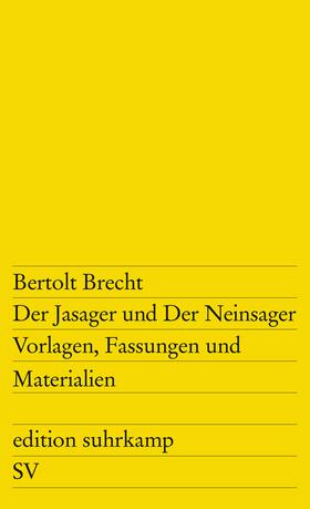 Brecht / Szondi |  Der Jasager und Der Neinsager | Buch |  Sack Fachmedien