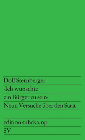 Sternberger |  ›Ich wünschte ein Bürger zu sein‹ | Buch |  Sack Fachmedien