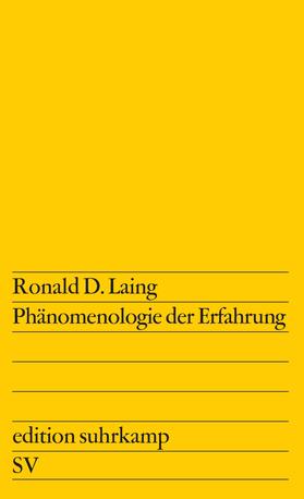 Laing |  Laing, R: Phaenomenologie Erfahrung | Buch |  Sack Fachmedien