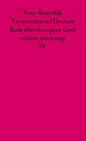 Sloterdijk |  Sloterdijk, P: Versprechen auf Deutsch | Buch |  Sack Fachmedien