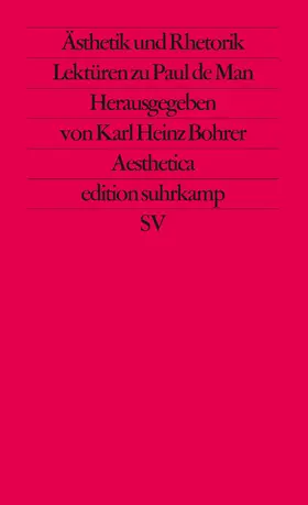 Bohrer |  Ästhetik und Rhetorik | Buch |  Sack Fachmedien