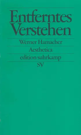 Hamacher |  Entferntes Verstehen | Buch |  Sack Fachmedien