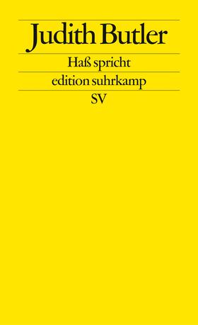 Butler |  Haß spricht | Buch |  Sack Fachmedien