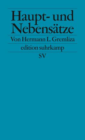 Gremliza |  Haupt- und Nebensätze | Buch |  Sack Fachmedien