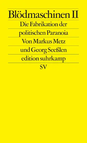 Metz / Seeßlen |  Blödmaschinen II | Buch |  Sack Fachmedien