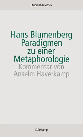 Blumenberg |  Paradigmen zu einer Metaphorologie | Buch |  Sack Fachmedien