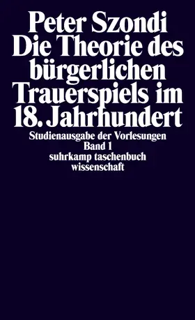 Szondi / Mattenklott |  Studienausgabe der Vorlesungen in 5 Bänden | Buch |  Sack Fachmedien