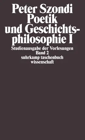 Szondi / Hildebrandt / Metz |  Studienausgabe der Vorlesungen in 5 Bänden | Buch |  Sack Fachmedien