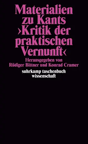 Cramer / Bittner |  Materialien zu Kants »Kritik der praktischen Vernunft« | Buch |  Sack Fachmedien