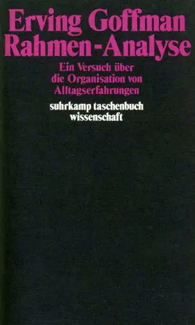 Goffman |  Rahmen-Analyse | Buch |  Sack Fachmedien