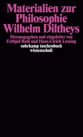Lessing / Rodi |  Materialien zur Philosophie Wilhelm Diltheys | Buch |  Sack Fachmedien