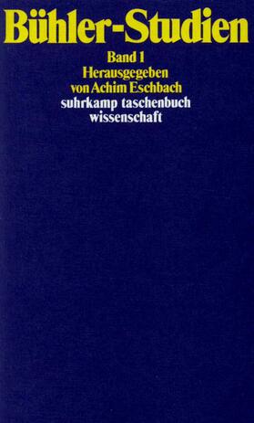 Eschbach / Bühler |  Bühler-Studien 1 | Buch |  Sack Fachmedien