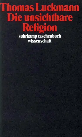 Luckmann |  Die unsichtbare Religion | Buch |  Sack Fachmedien