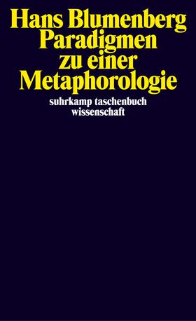 Blumenberg |  Paradigmen zu einer Metaphorologie | Buch |  Sack Fachmedien