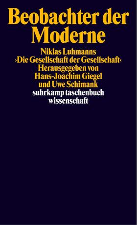 Giegel / Schimank |  Beobachter der Moderne | Buch |  Sack Fachmedien