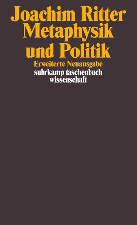 Ritter | Metaphysik und Politik | Buch | 978-3-518-29253-2 | sack.de