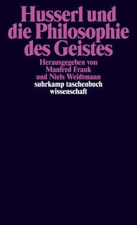 Frank / Weidtmann |  Husserl und die Philosophie des Geistes | Buch |  Sack Fachmedien