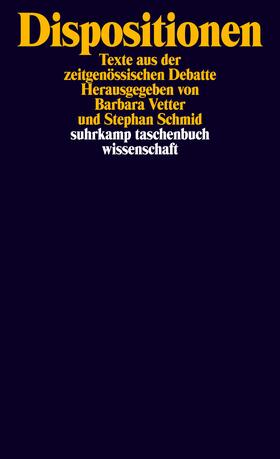 Vetter / Schmid |  Dispositionen | Buch |  Sack Fachmedien