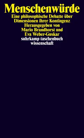 Weber-Guskar / Brandhorst |  Menschenwürde | Buch |  Sack Fachmedien