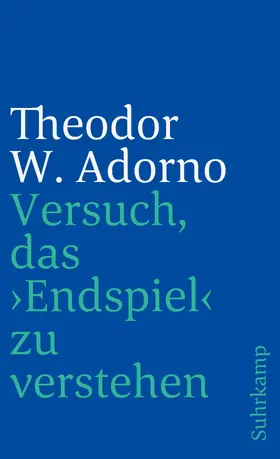 Adorno |  Versuch, das Endspiel zu verstehen | Buch |  Sack Fachmedien