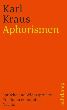 Kraus / Wagenknecht | Aphorismen | Buch | 978-3-518-37818-2 | sack.de