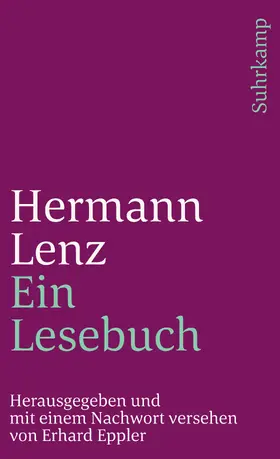 Lenz / Eppler |  Ein Lesebuch | Buch |  Sack Fachmedien