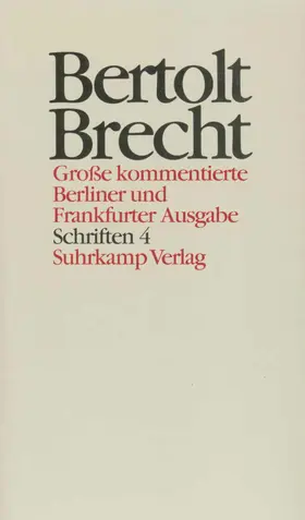 Brecht / Müller / Hecht |  Schriften IV | Buch |  Sack Fachmedien