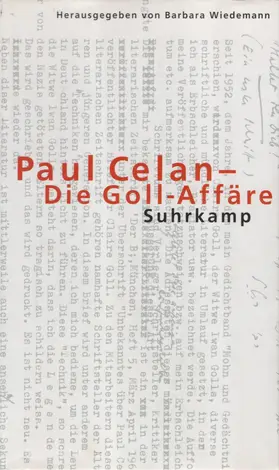 Wiedemann / Celan |  Die Goll-Affäre | Buch |  Sack Fachmedien