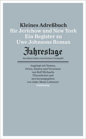 Michaelis / Lohmeier |  Kleines Adressbuch für Jerichow und New York | Buch |  Sack Fachmedien