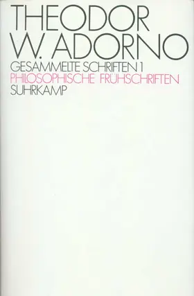 Adorno / Tiedemann |  Gesammelte Schriften in zwanzig Bänden | Buch |  Sack Fachmedien