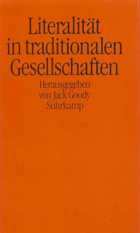 Goody |  Literalität in traditionalen Gesellschaften | Buch |  Sack Fachmedien