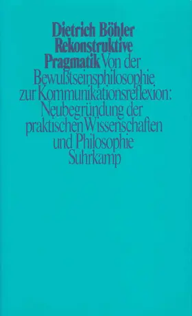 Böhler |  Rekonstruktive Pragmatik | Buch |  Sack Fachmedien