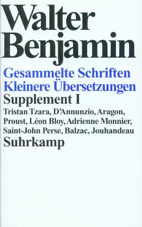 Benjamin / Tiedemann |  Kleinere Übersetzungen | Buch |  Sack Fachmedien