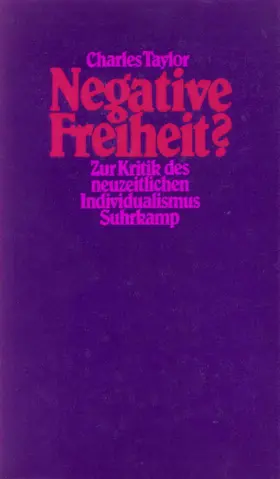 Taylor |  Negative Freiheit? | Buch |  Sack Fachmedien