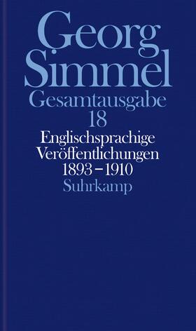 Simmel / Frisby |  Englischsprachige Veröffentlichungen 1893 - 1910 | Buch |  Sack Fachmedien