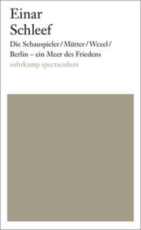 Schleef |  Die Schauspieler/Mütter/Wezel/ Berlin - ein Meer des Friedens | eBook | Sack Fachmedien