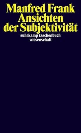 Frank |  Ansichten der Subjektivität | eBook | Sack Fachmedien